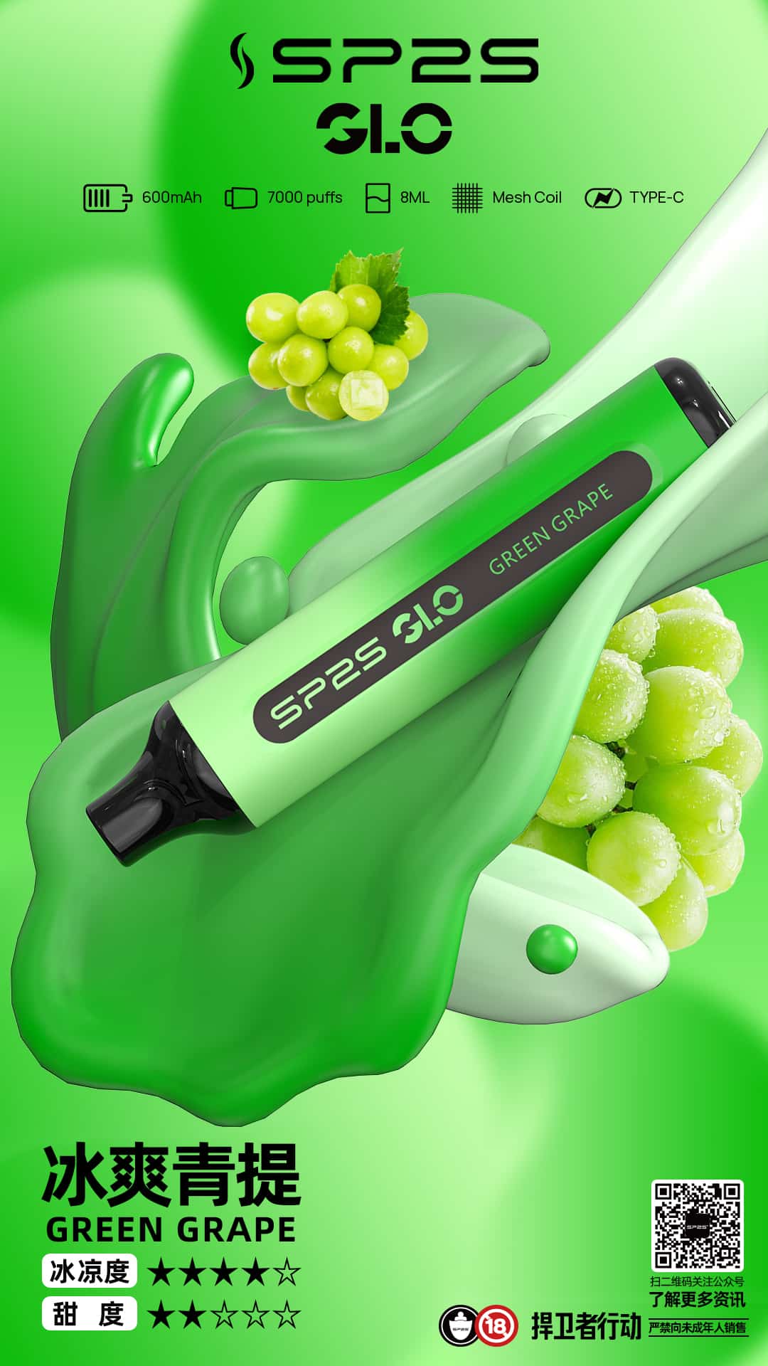 【SP2S 7000 Puffs】拋棄式電子煙|7000口大容量|16種果茶風味|台灣現貨 - 图片 4