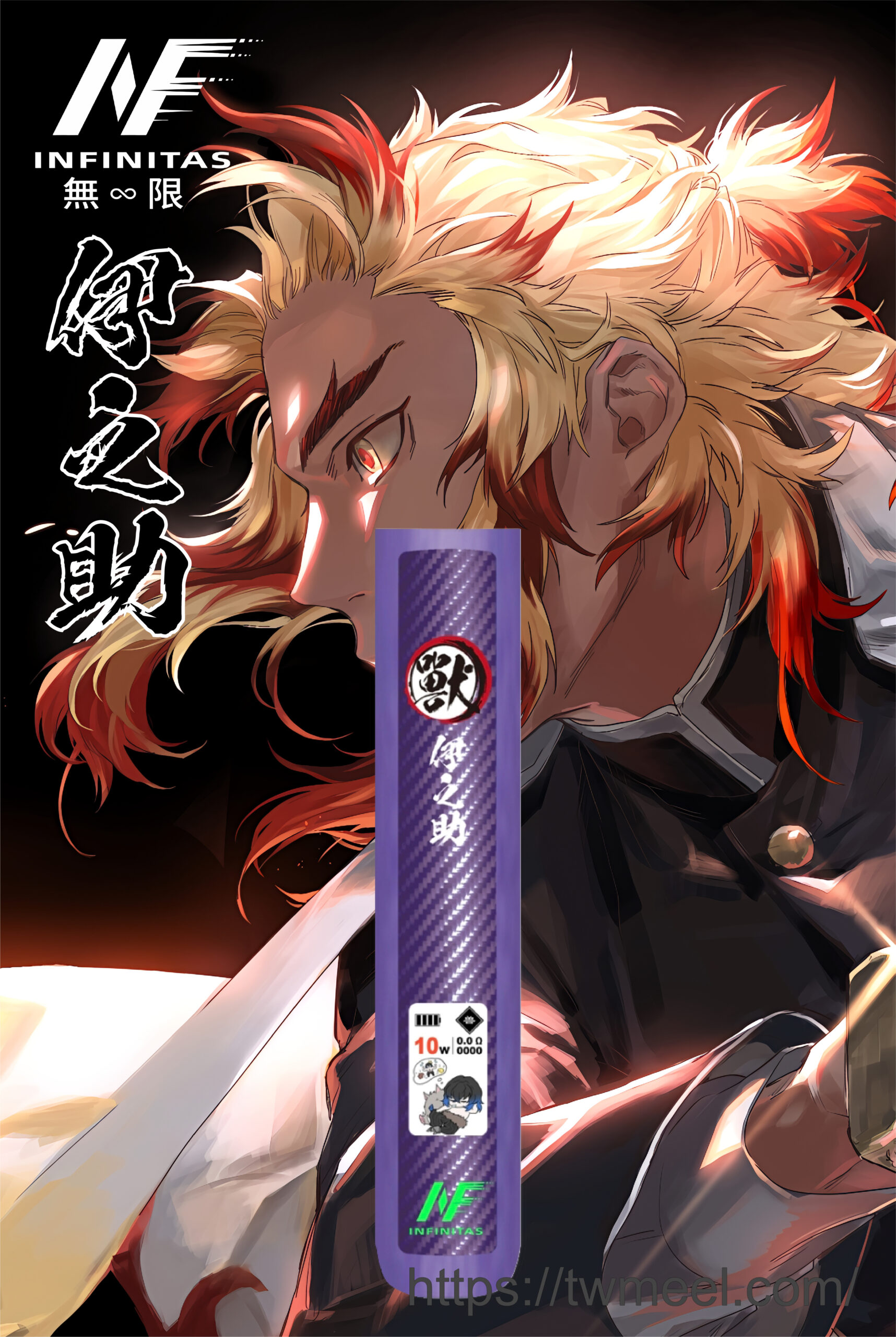 INF鬼滅之刃4/5/6代電子煙機 碳纖維表面 - 图片 4