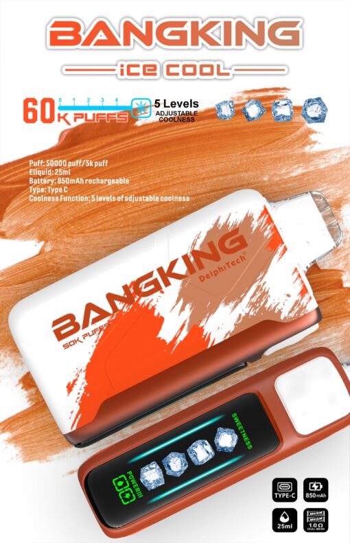 ❄️ Bang King Ice Cool 60000口 |5 段可調冰感 × 超強續航電子煙 - 图片 4